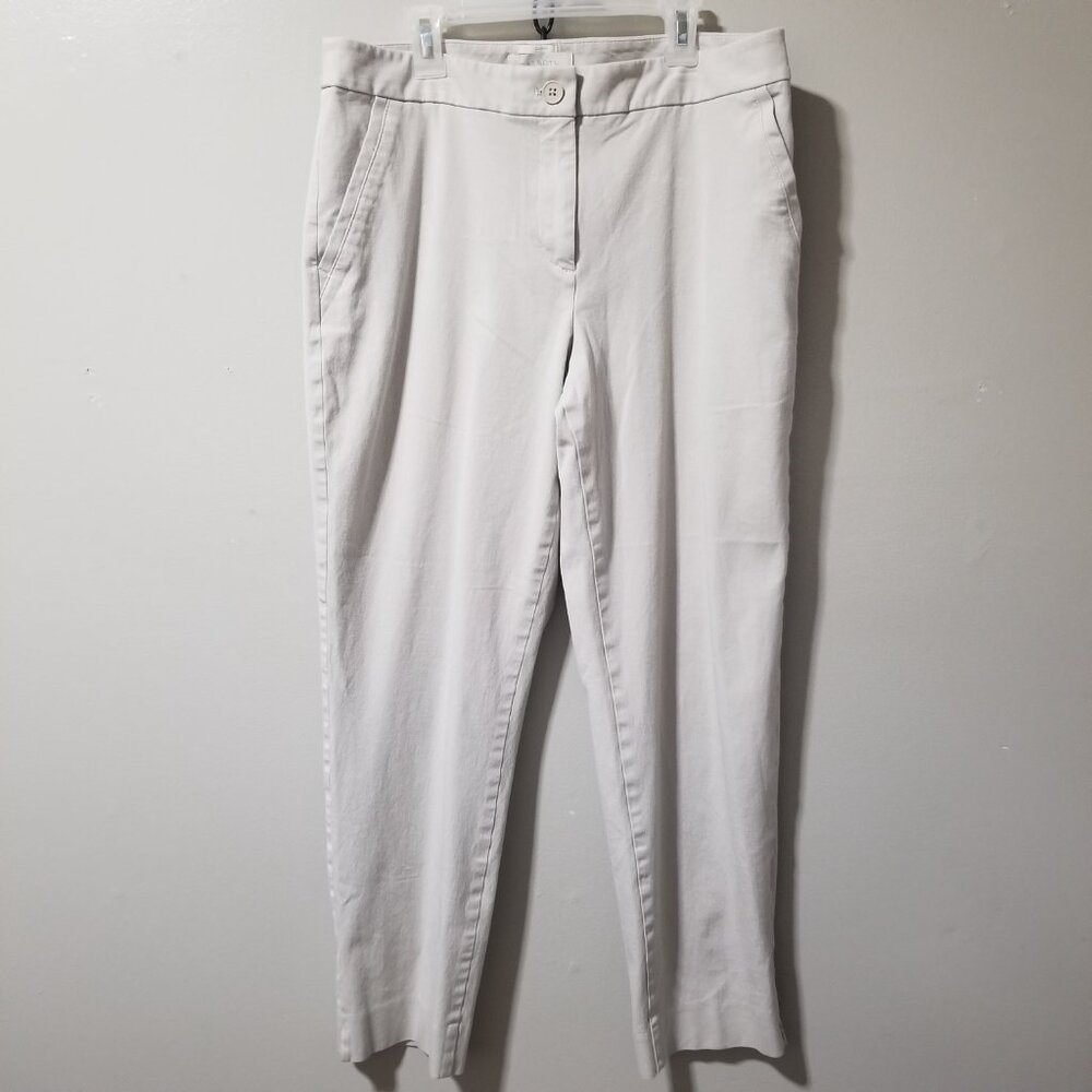 Talbots Flat Front Tan Khaki Pants Women's 12